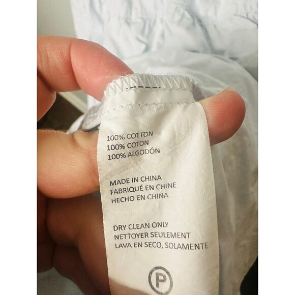 DEREK LAM COLLECTIVE Blue 100% Cotton Hourglass Layered Midi Dress Size 44 - Picture 11 of 13